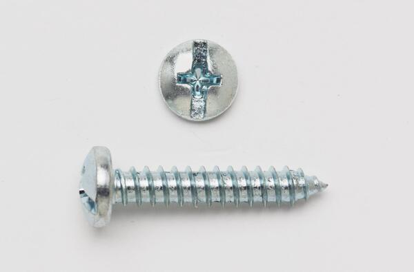 PC10X1PHCTSZB 10 X 1 PAN HEAD SLOT/PHIL COMBO TAPPING SCREW ZINC PLATED